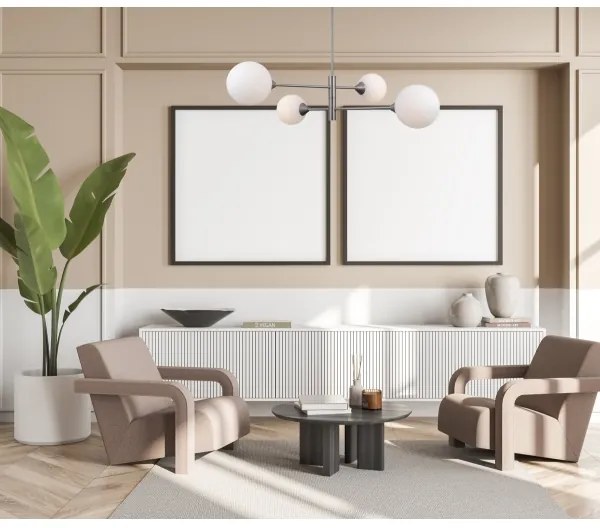 ITALUX PND-55342-4-SN - Luster na tyči EVORA 4xG9/5W/230V nikel