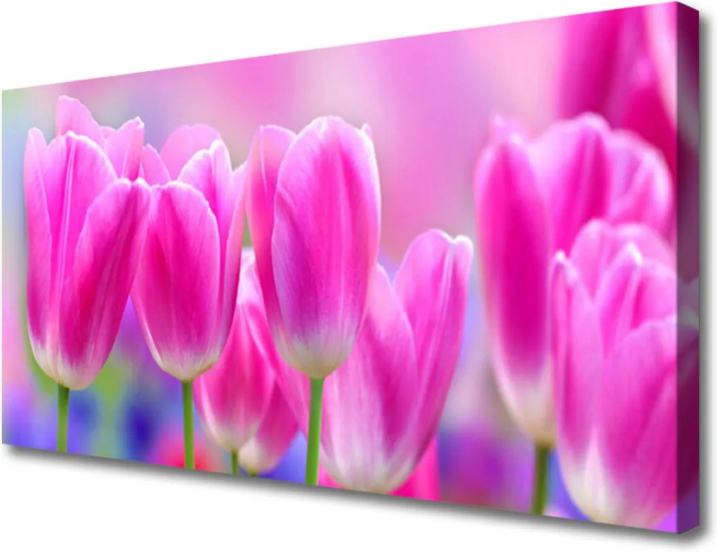 Obraz na plátně sklenený Tulipány