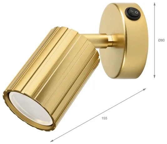 Brilagi - Nástenné bodové svietidlo CRISPINA 1xGU10/10W/230V zlaté