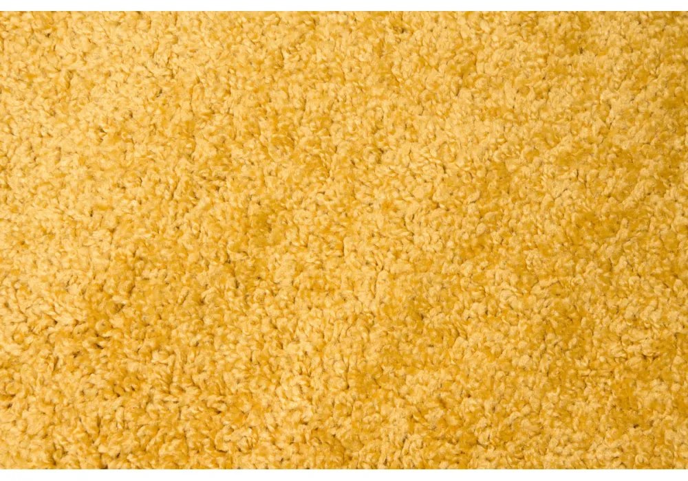 Kusový koberec Shaggy Parba horčicovo žltý atyp 80x300cm