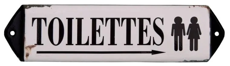 Kovová ceduľa 30,5x7 cm Toilettes – Antic Line