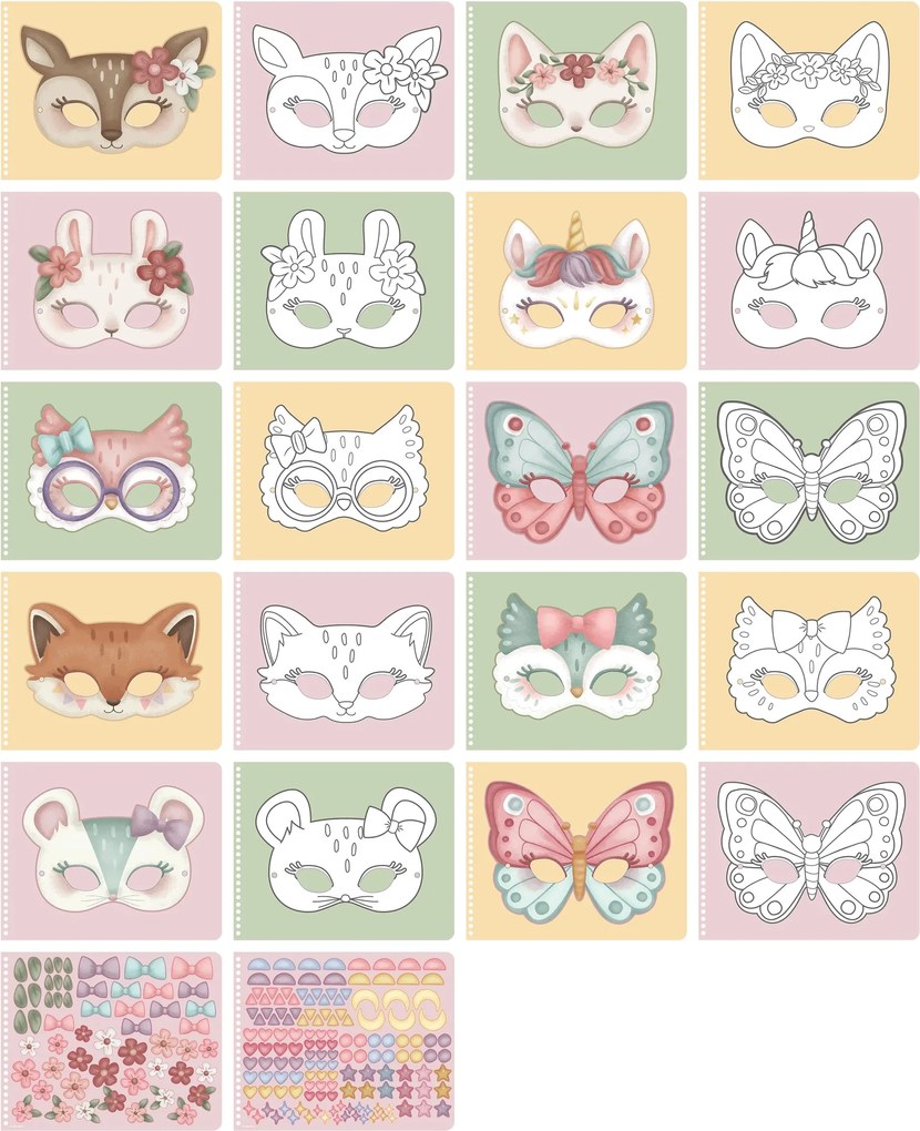 Kniha s vystrihovacími maskami Rosa