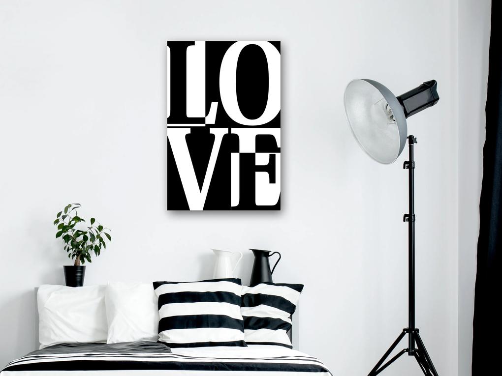 Artgeist Obraz - Black and White Love (1 Part) Vertical Veľkosť: 60x90, Verzia: Premium Print
