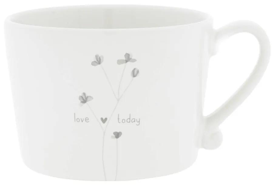 Cup White/ Love Today Grey 10x8x7cm