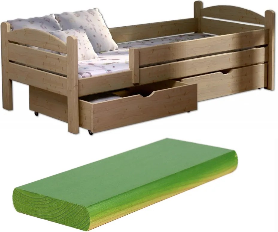 FA Oľga 5 180x80 masívne detské postele Farba: Zelená (+44 Eur), Variant rošt: Bez roštu (-3 Eur)