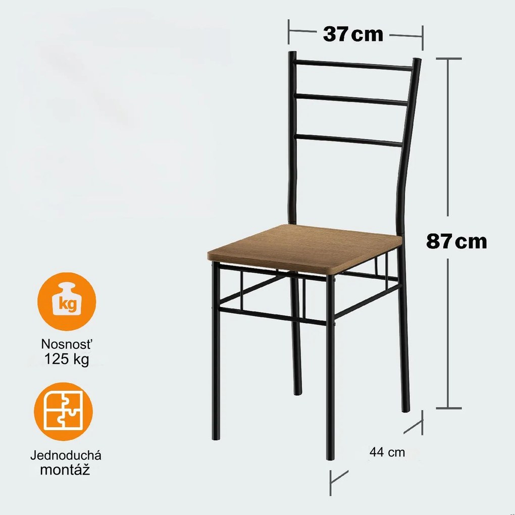 InternetovaZahrada Jedálenský set Leo - hnedá