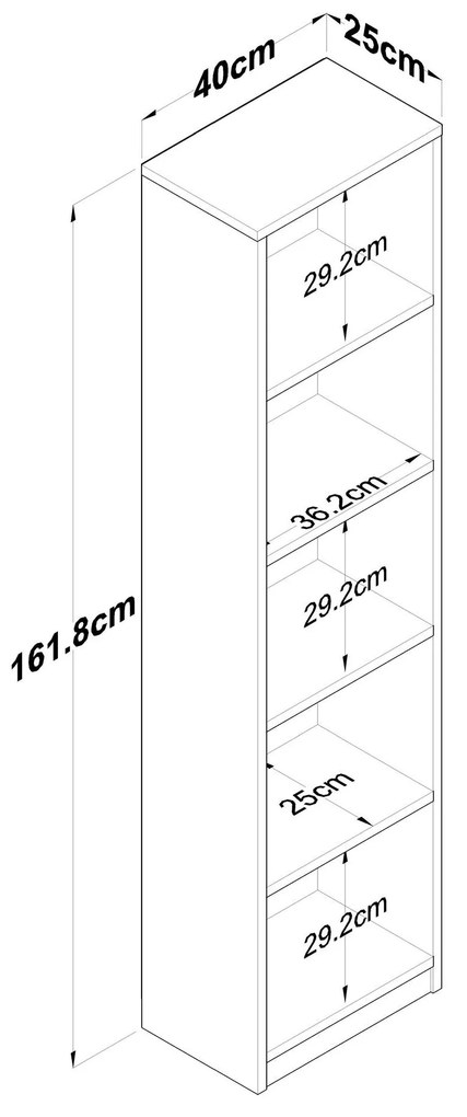 Regál Tedene 3 (biela + orech). Akcia -19%. Vlastná spoľahlivá doprava až k Vám domov. 1092854