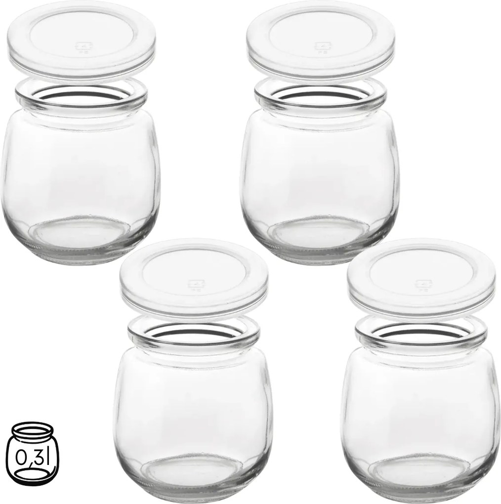 Orion 4 poháre na jogurt / dezert s viečkom 4ks x 300ml YOGO