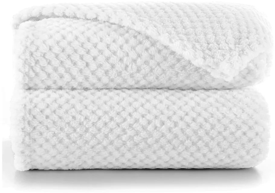 Biela deka z mikrovlákna DecoKing Henry, 170 x 210 cm