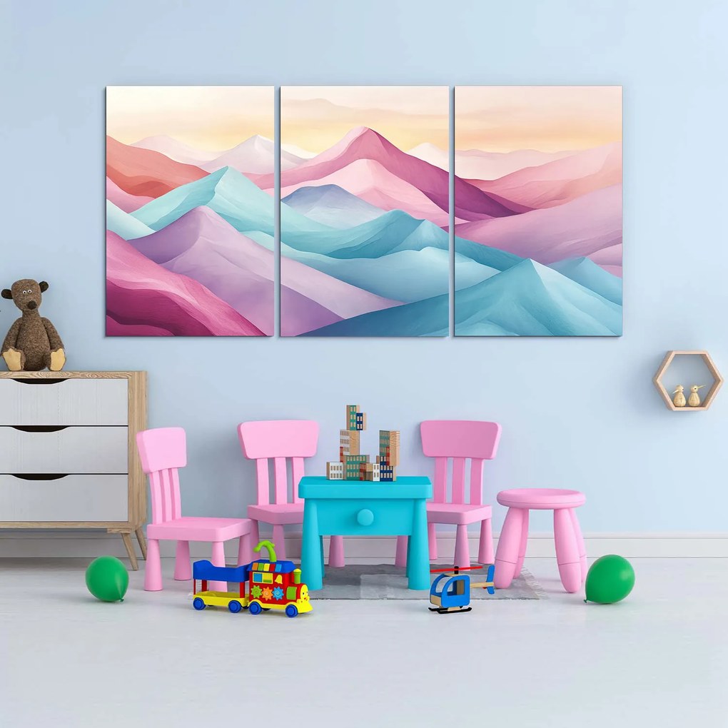 DUBLEZ | Veľký viacdielny obraz - Farebné pohorie