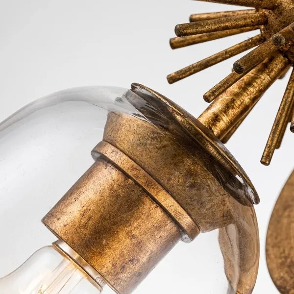 Quoizel STARING-2WB-DG-CLEAR - Nástenné svietidlo STARING 2xE27/40W/230V medené