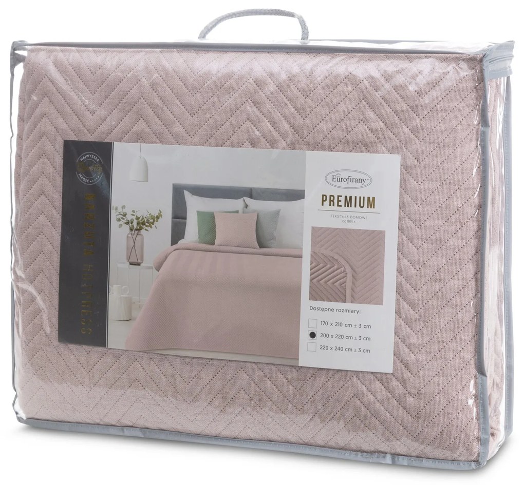 PREHOZ NA POSTEĽ LEN3 200X220 CM RUŽOVÝ