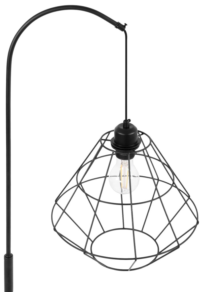 Toolight - Podlahová lampa 1xE27 60W APP538-1F, čierna, OSW-04898