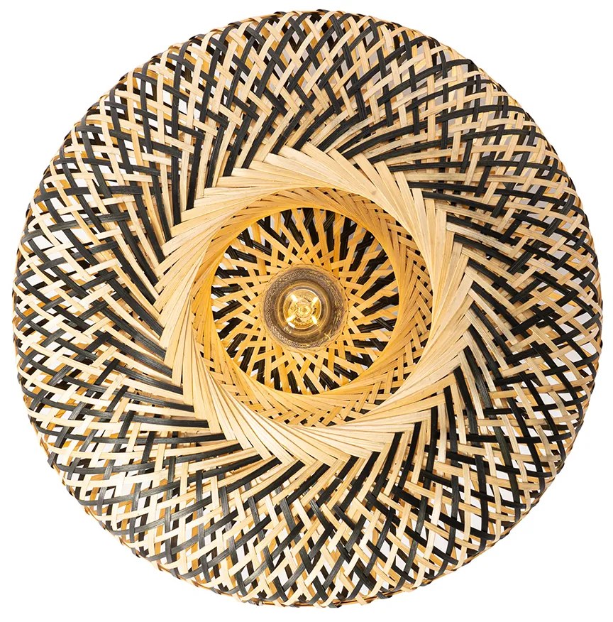 Orientálne stropné svietidlo čierny bambus 40 cm - Ostrava