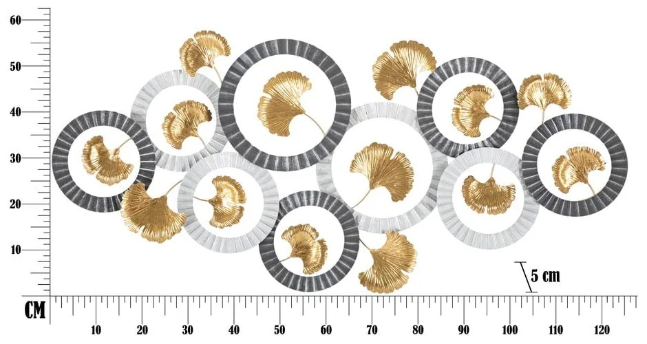 Kovová nástenná dekorácia 126x58 cm Arty – Mauro Ferretti