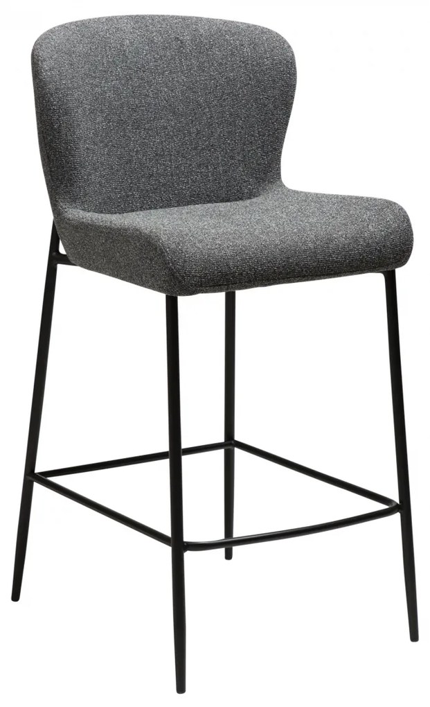 GLAM ČALÚNENÁ BAROVÁ STOLIČKA pebble grey/black