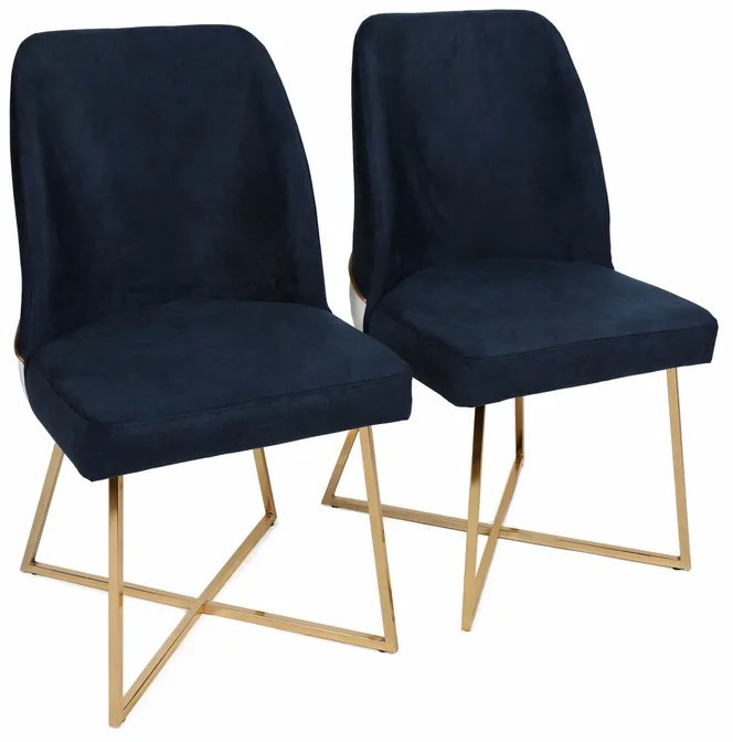 Sada jedálenských stoličiek Madrid Dark Blue, 2 ks, 2 ks
