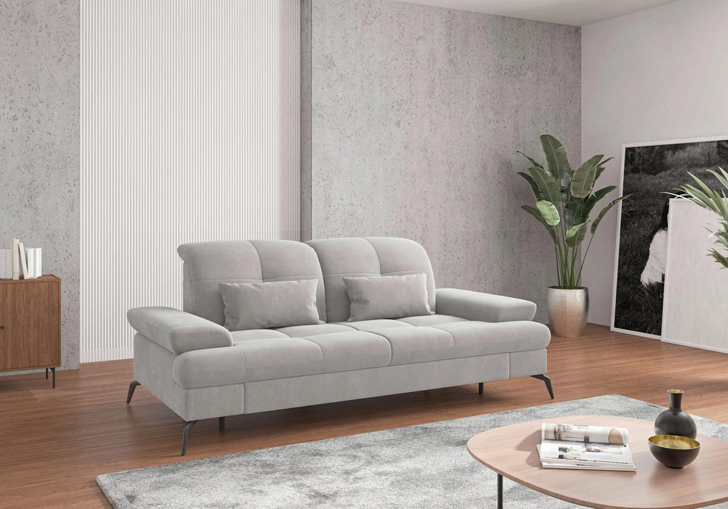 XXXLutz 2,5-MIESTNA POHOVKA, textil, strieborná Sit & More - Sedačky - 000144011527