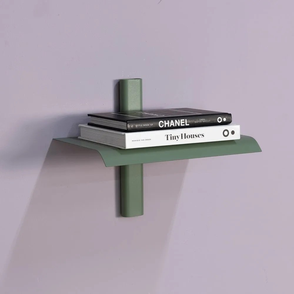 Sivozelená kovová polica 28 cm Hola – Spinder Design