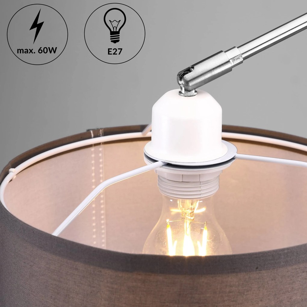 InternetovaZahrada Oblúková stojanová lampa s mramorovou základňou