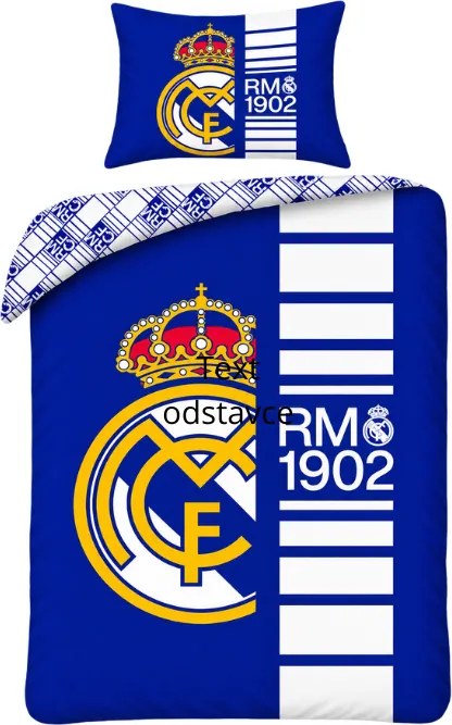 Halantex Bavlnené obliečky 140x200 + 70x90 cm - Real Madrid "1902"