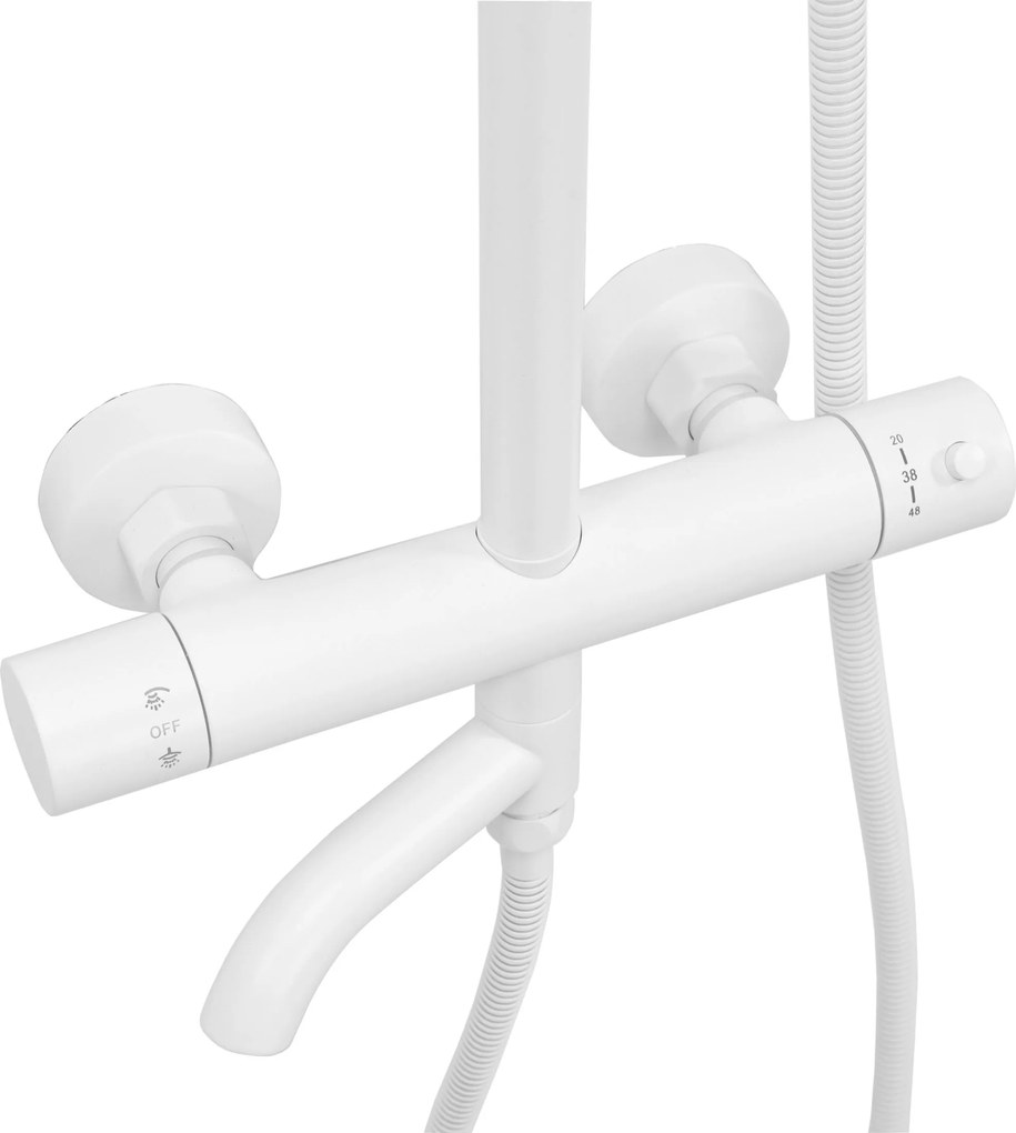 Rea Lungo, sprchová súprava s termostatickou batériou, biela, REA-P6608