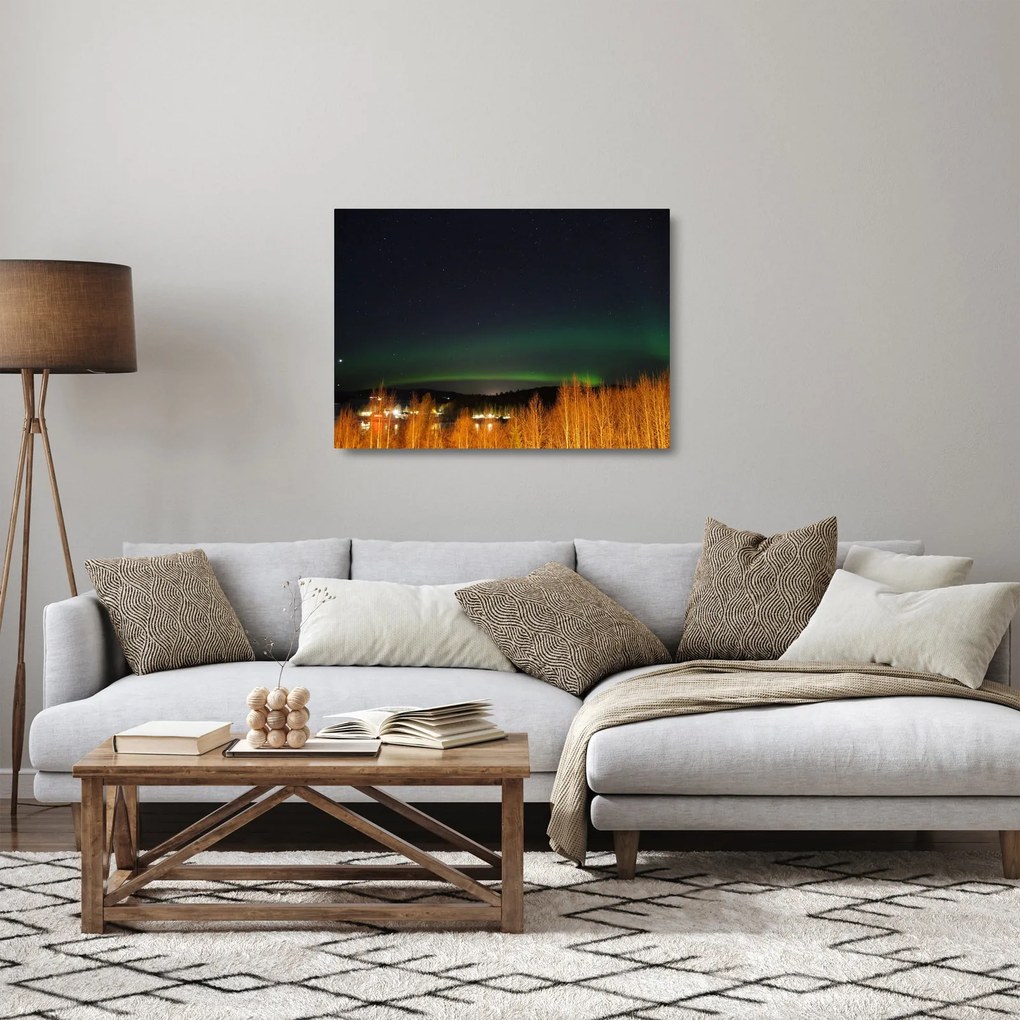 Sklenený obraz polárna žiara (70x50 cm)