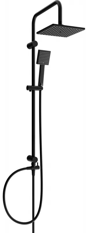 Mexen Tord sprchový stĺp s hornou a ručnou hlavicou, čierna matná, 78200-70