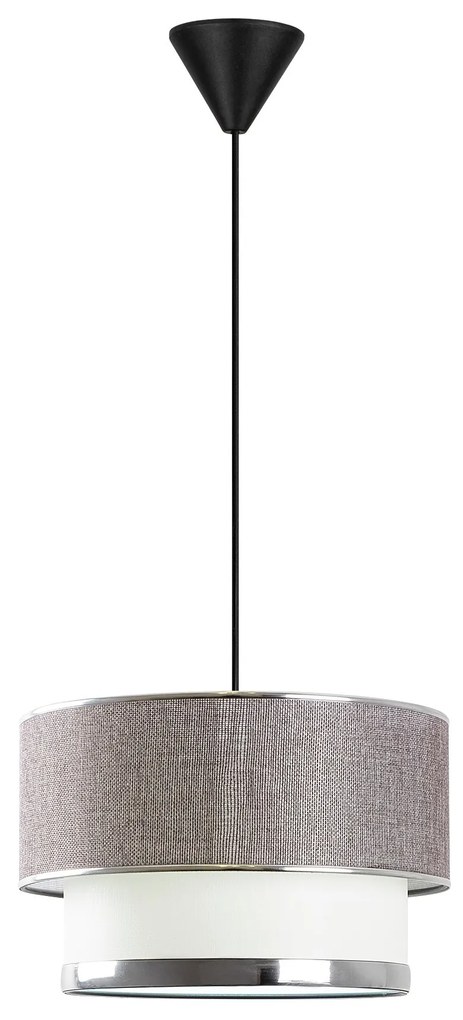 Závesný luster Cake sivý/zlatý