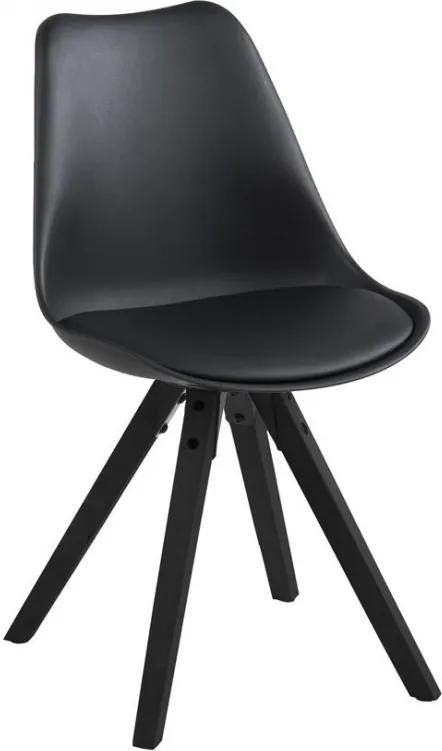 Jídelní židle Damian, černá/černá SCHDN0000063572S SCANDI+