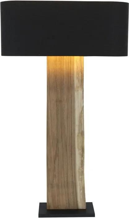 Dizajnová stojanová lampa Lorelei, čierna, orech