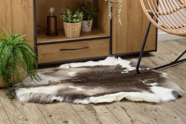 Koberec RENIFER POK003 PREMIUM hnedý / biely