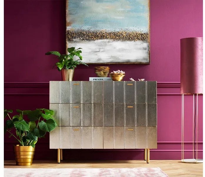 Venice Line komoda strieborná 106 cm
