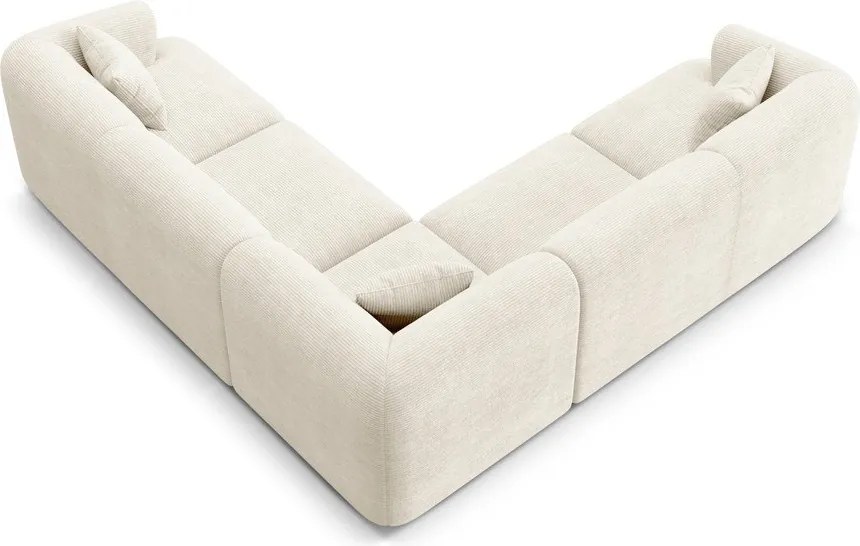 Béžová menčestrová rohová pohovka Campi – Cosmopolitan Design