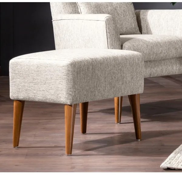 Taburet NIMO 46x50 cm krémový