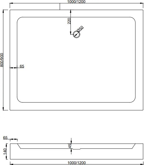 Mexen Apia, sprchový kút s posuvnými dverami 100 (dvere) x 80 (stena) cm, 6mm číre sklo, čierny profil + biela sprchová vanička RIO, 840-100-080-70-00-4510