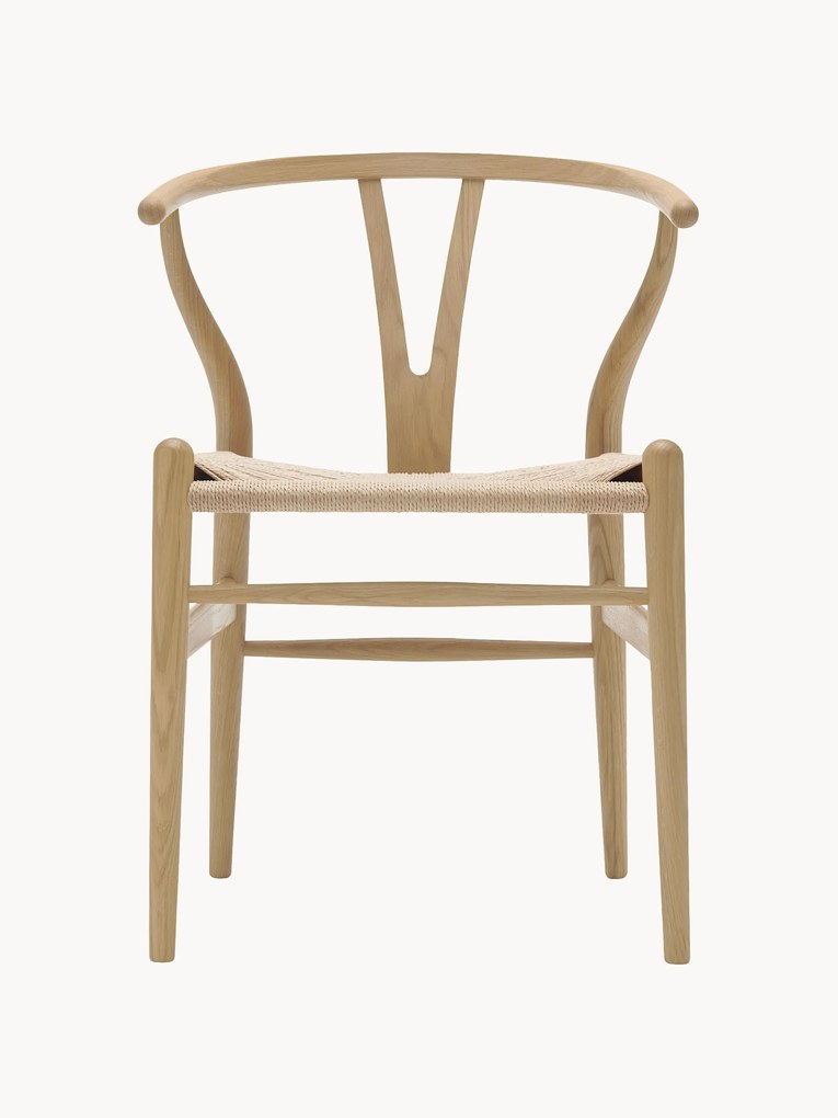 Drevená stolička's ručne tkaným sedadlom CH24 Wishbone Chair