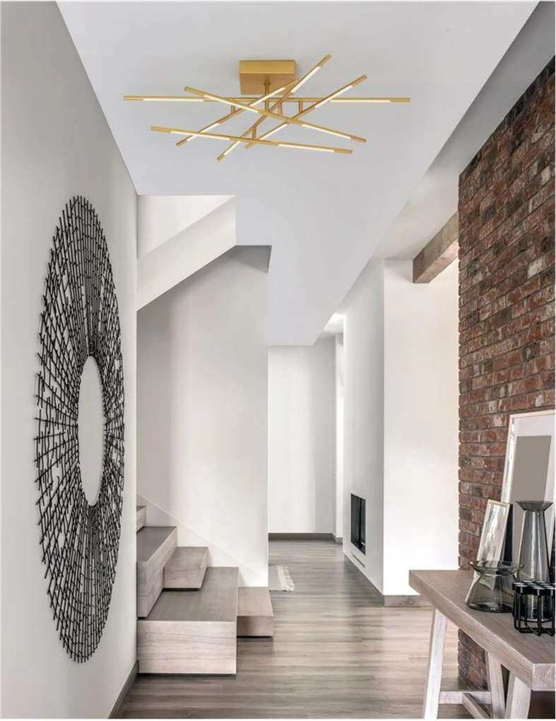 Nova Luce stropné svietidlo Raccio zlatý kov a akryl Led 48W 230V 3000K IP20