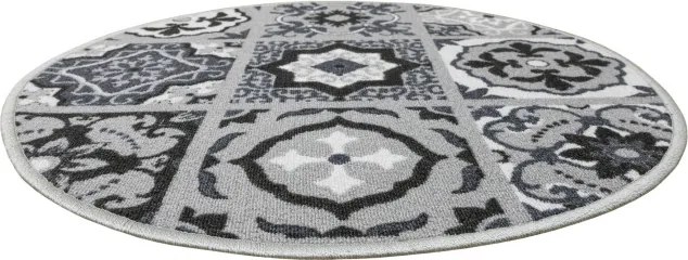 Protišmykový koberec PATCHWORK 19 New sivý