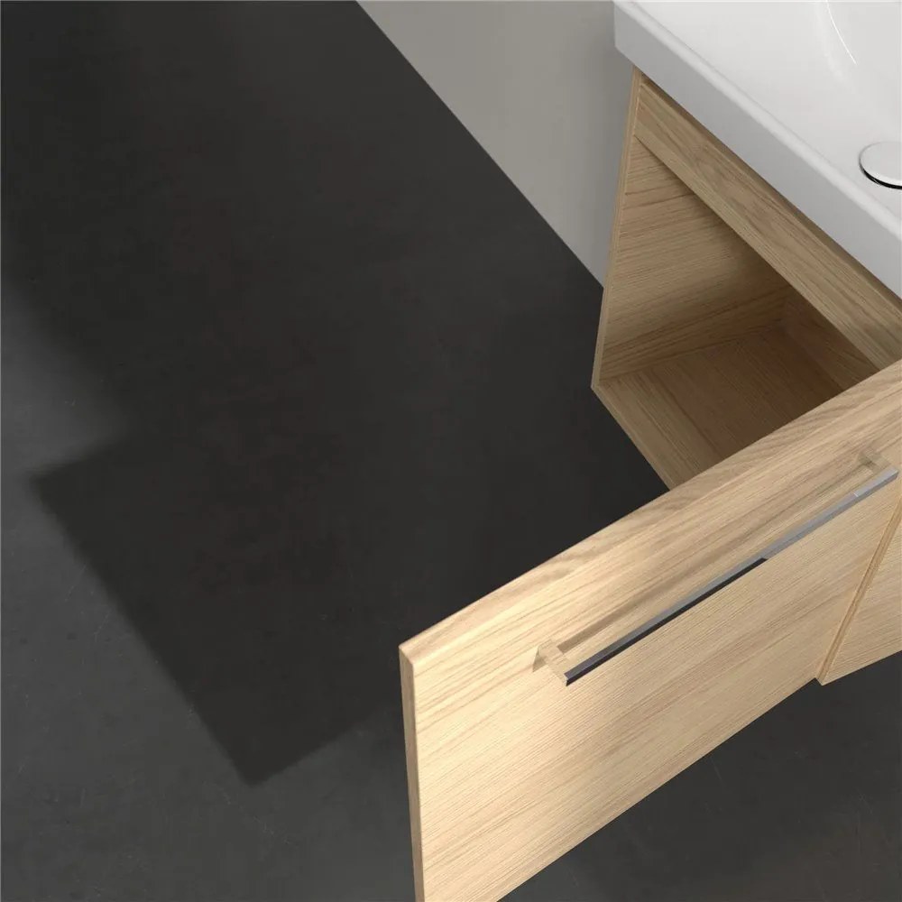 VILLEROY &amp; BOCH Avento závesná skrinka pod umývadlo Compact, 1 dvierka, pánty vpravo, 530 x 352 x 514 mm, Nordic Oak, A88801VJ