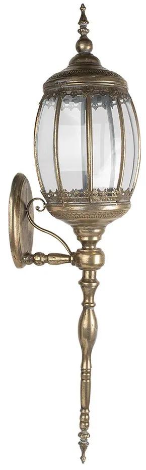 Zlatá antik nástenná kovová lampa Malia - 26*30*109 cm E14/max 1*60W