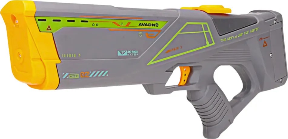 LEAN Toys Elektrická vodná pištoľ 550 ml Dosah 10 m Sivá