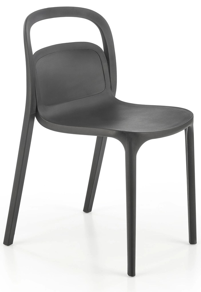 Čierna plastová stolička K490