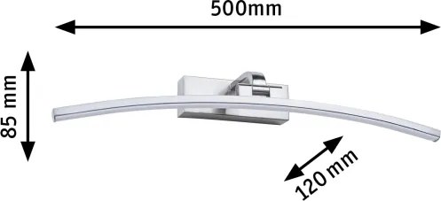 Paulmann 95558 - LED/10W Osvetlenie obrazu BENTO 230V 50 cm matný chróm