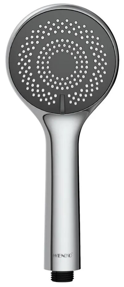 WENKO 23992100 - Sprchová hlavica Systém úspory vody 9,5x9,5 cm lesklý chróm/sivá