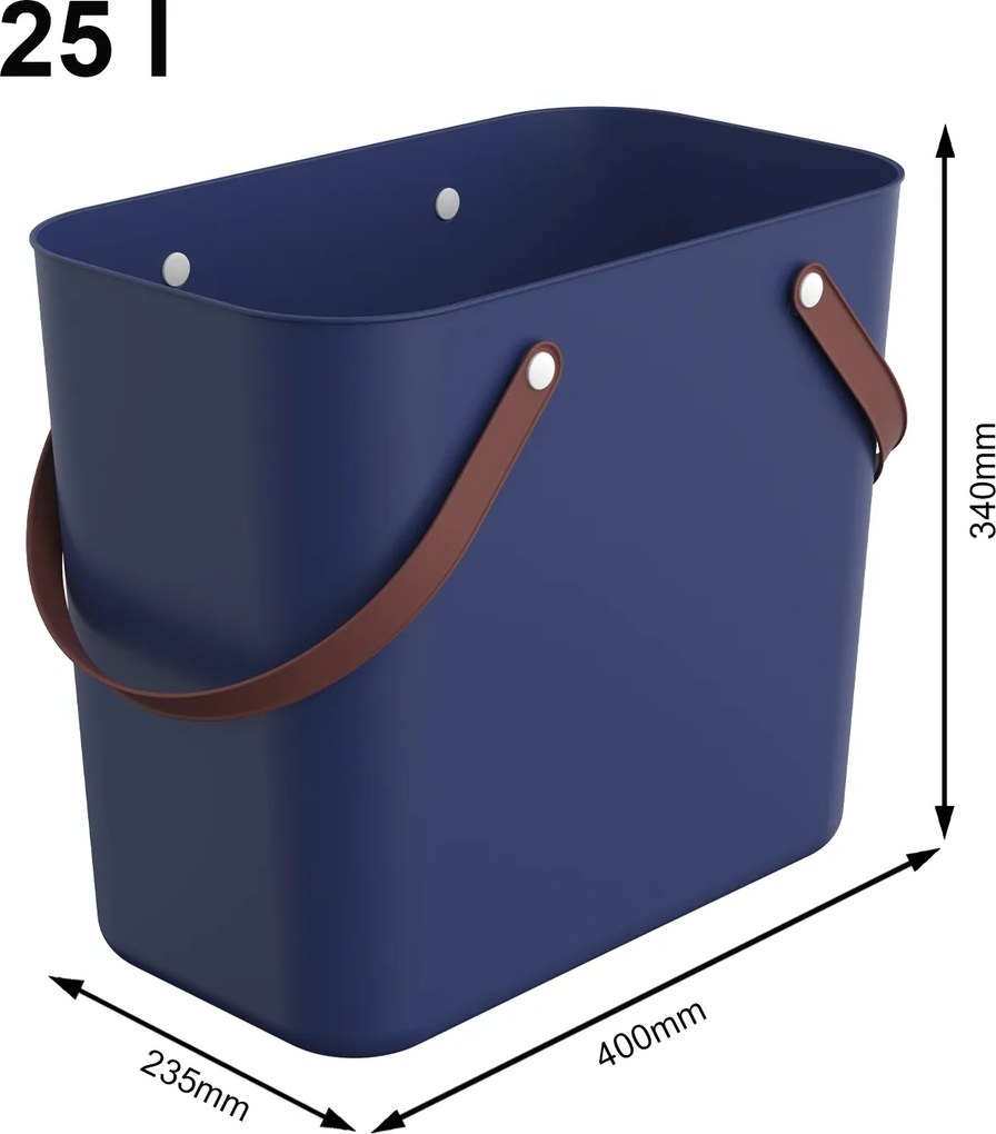 Rotho Nákupná taška, kabelka, plastová MULTIBAG, dl. uši - tm.modrá, 25l