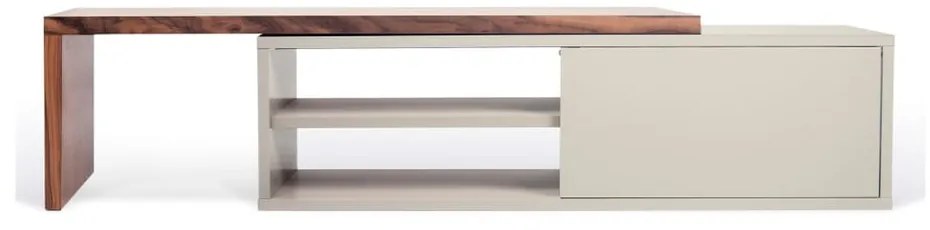 Sivý variabilný televízny stolík s orechovou dyhou TemaHome Move