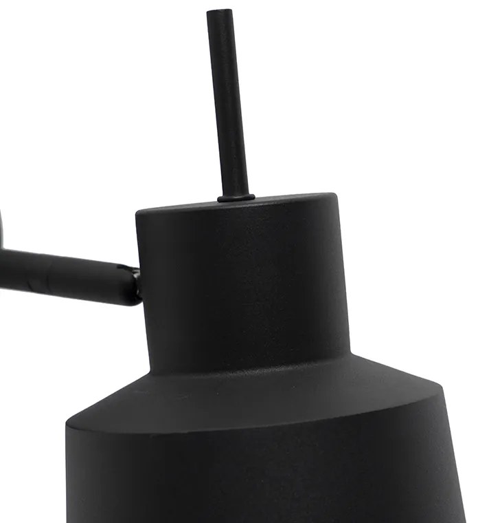 Retro nástenná lampa čierna - Chappie