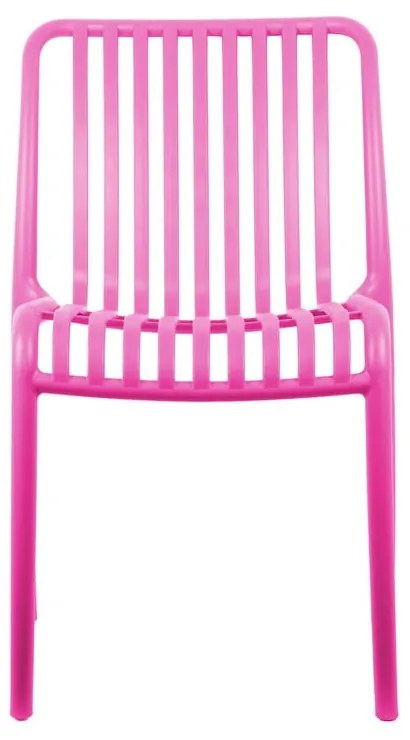 Ružová plastová jedálenská stolička Glee – Leitmotiv