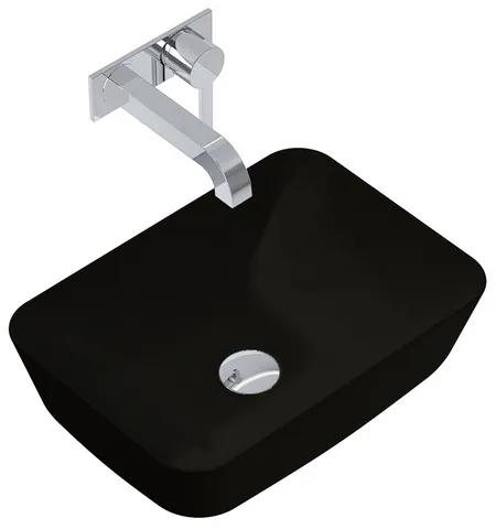 LOTOSAN  CHARMANT umývadlo na dosku 45,5 x 32,5 cm čierna matná 45,5 x 32,5 x 13,5 cm
